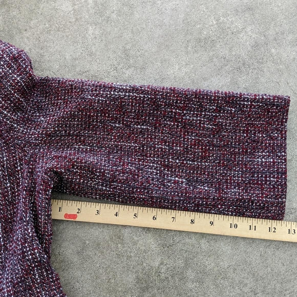 Doncaster tweed career blazer jacket, burgundy, size 10 - Picture 16 of 16